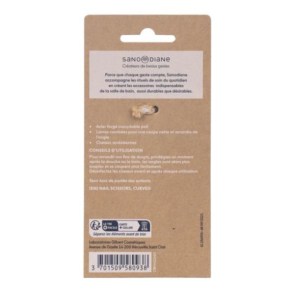 Ciseaux à ongles lames courbées - Acier inoxydable