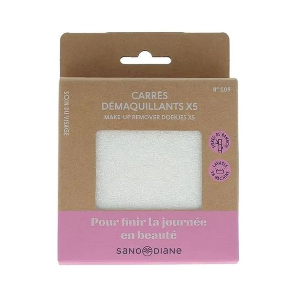Carrés démaquillants lavables - Lot de 5
