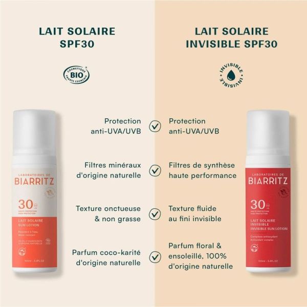 Lait solaire invisible SPF30 - 100 ml