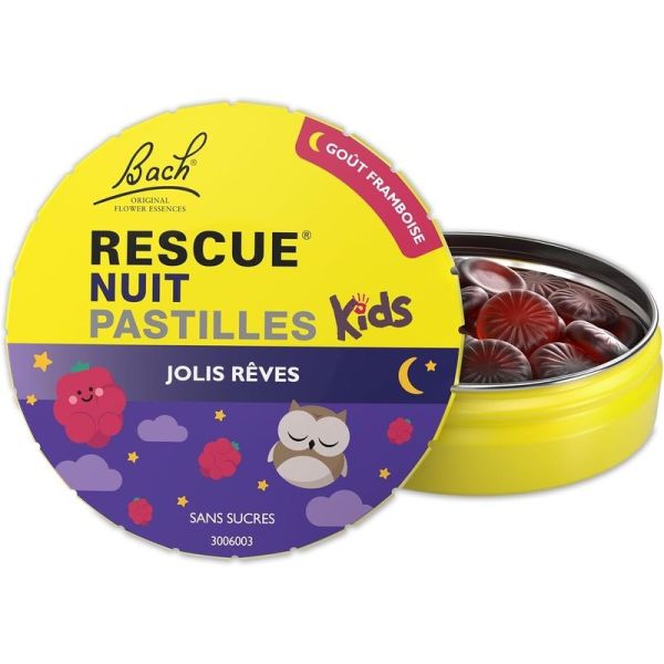 Fleur de Bach Pastilles - Nuit Kids Framboise - 50 g