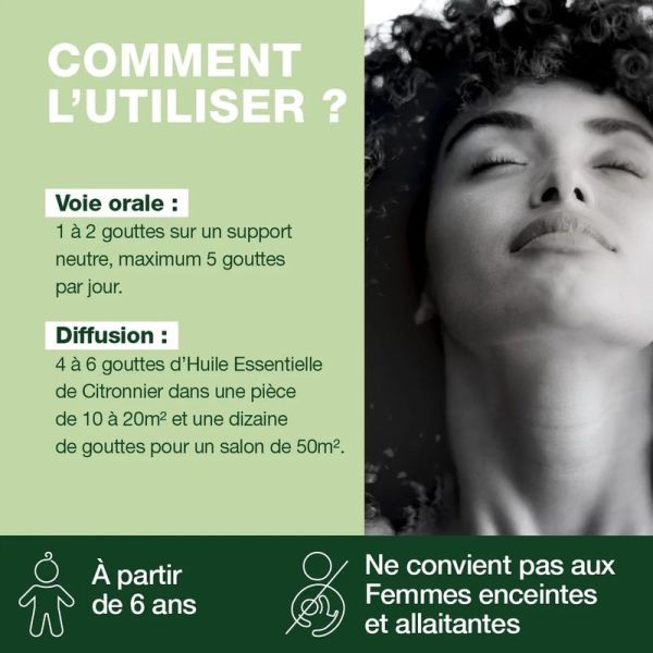 Huile Essentielle de Citronnier - Bio - 10 ml