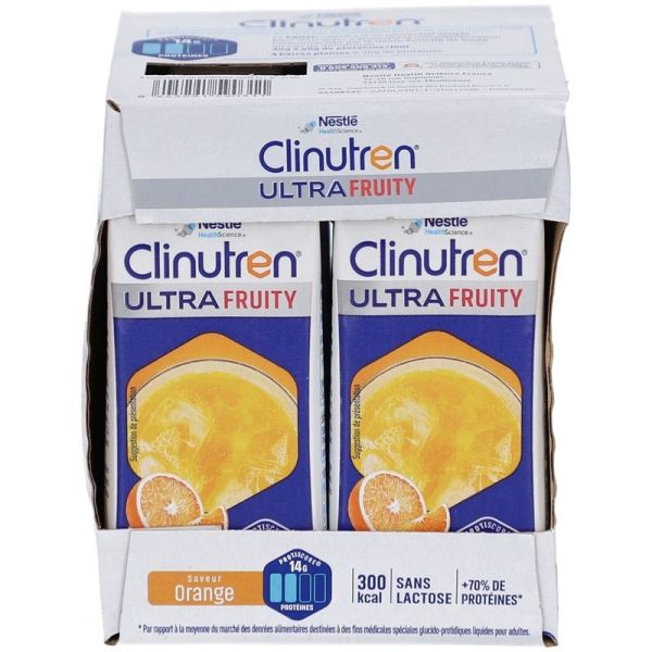 ULTRA FRUITY Saveur Orange - 4 x 200 ml