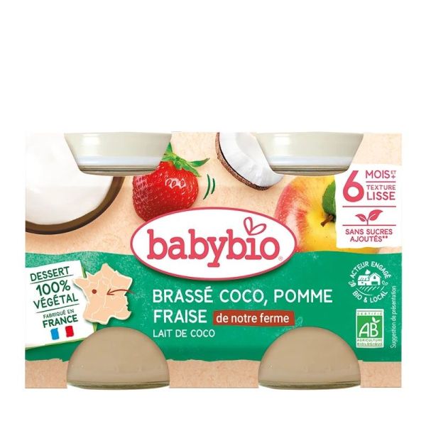 Brassé Coco Pomme Fraise de notre ferme - 260 g
