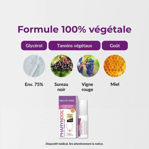 Pharyndol Mal de gorge spray - Adulte - 30 ml