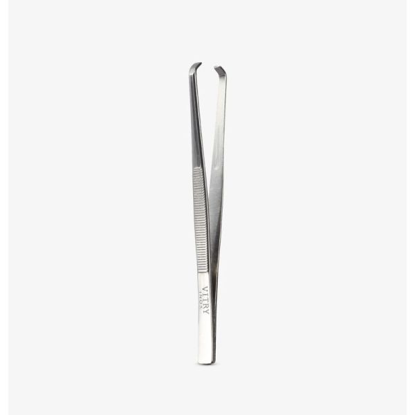 Pince à épiler mors crabe en acier inoxydable - 9 cm