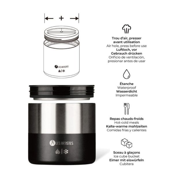 Lunchbox Icebucket Split Black 700 ml