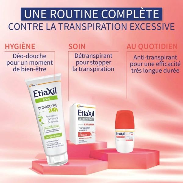 Roll-on anti-transpirant extrême 96 h - Lot de 2 - 2 x 50 ml