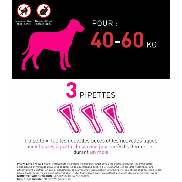 Tri-Act Chien L (20-40 kg) - 3 pipettes