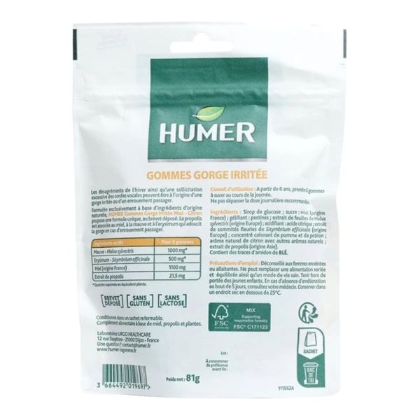 Gommes gorge irritee - 30 gommes