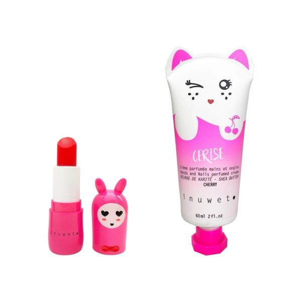 Coffret Wiz baume à lèvres et crème mains - Cerise
