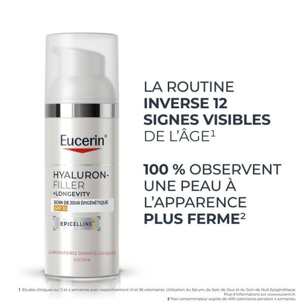 Soin de jour epigenetique SPF30 Hyaluron-Filler + Longevity - 50 ml