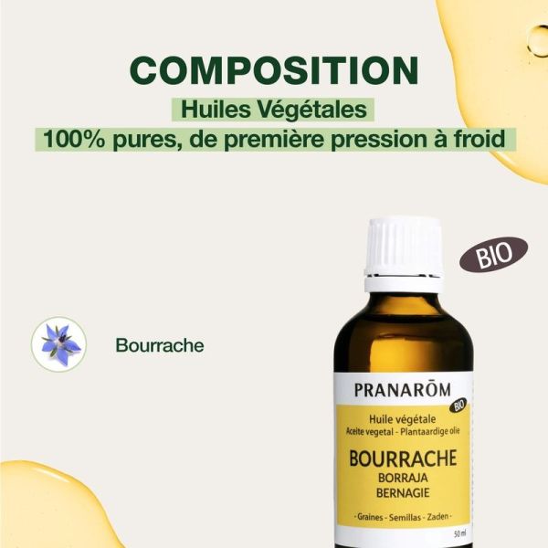 Huile Végétale de Bourrache - Bio - 50 ml