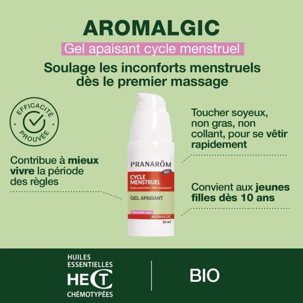 Gel apaisant cycle menstruel - Bio Aromalgic - 30 ml