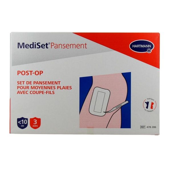 Mediset Pansement Post-Op Moyennes Plaies - 3 soins
