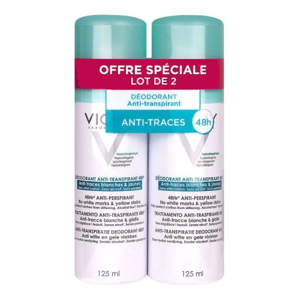 Vichy Deod A/Transp/Trace Vapo 125Mlx2