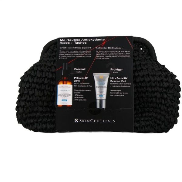 Trousse Routine Anti-Oxydante - Phloretin CF Sérum Rides + Taches 30 ml + Solaire SPF50 Ultra Facial Defense 15 ml Offert