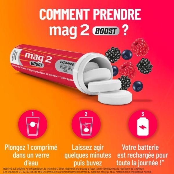 Mag 2 Boost - 20 comprimés