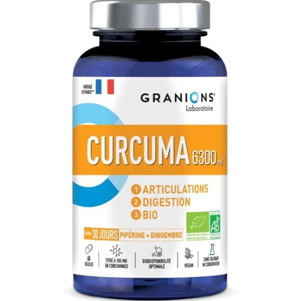 Curcuma 6300mg BIO - 60 gélules