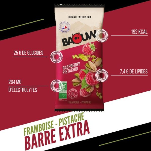 Energy Bars Raspberry - Pistachio - 50 g