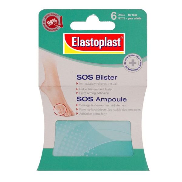 6 petits pansements SOS ampoule orteils