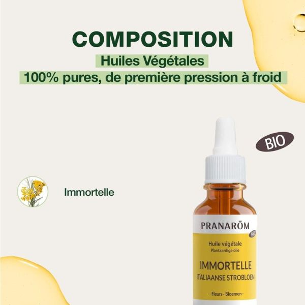 Huile Végétale d'Immortelle (Hélichryse) - Bio - 30 ml