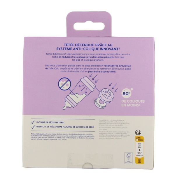 Easy Start - Biberon anti-colique Dune Débit 2 - 260 mL