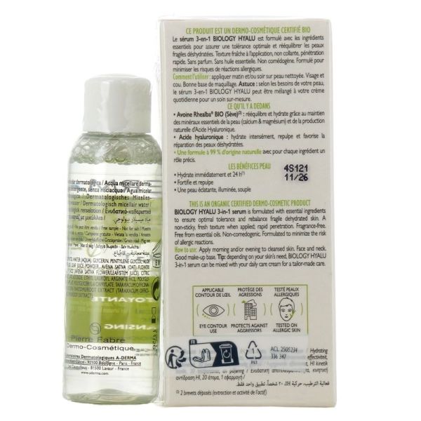 Biology Hyalu Sérum 3 en 1 - 30 ml + Eau Micellaire - 25 ml