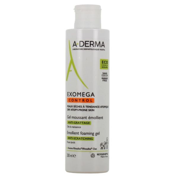 Gel Moussant Émollient Anti-grattage Exomega Control - 2 x 500 ml