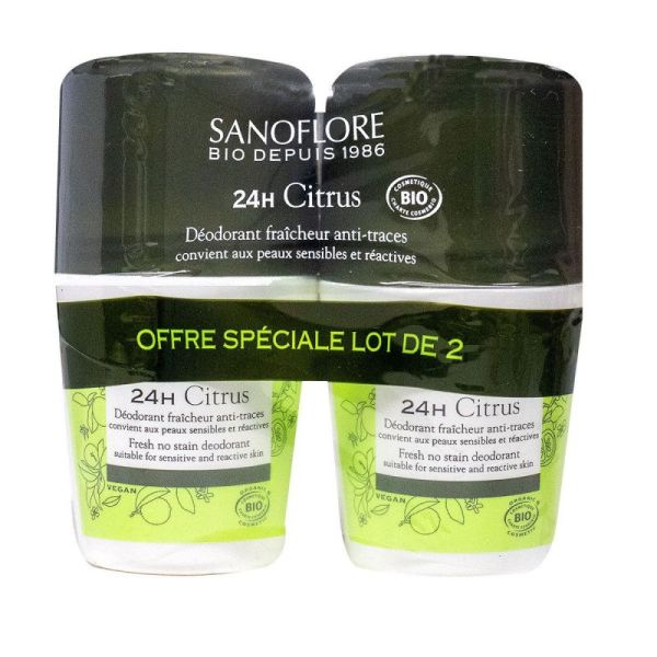 Sanoflore Deo Bille 24H Citrus 2X50Ml