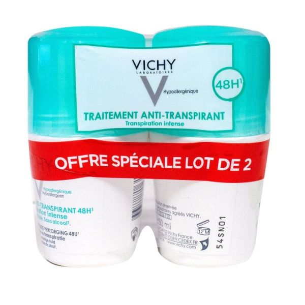 Vichy Deod A/Transp Bille 50Ml X2
