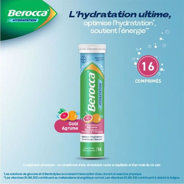 Hydratation - Agrume - 16 comprimés