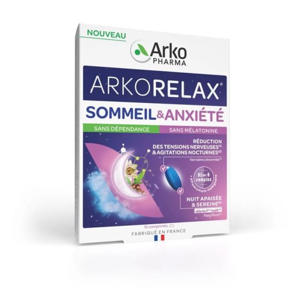 Arkorelax Sommeilampanxiete 15Cpr