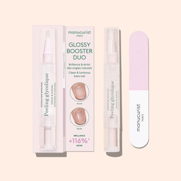 Duo Glossy Booster - Peeling Glycolique 4 mL, Polissoir 1 unité