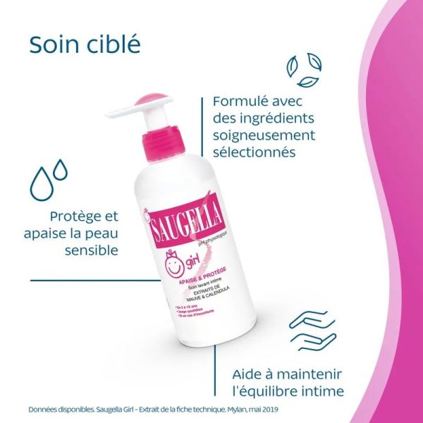 GIRL - Soin Lavant Intime - De 3 a 12 ans - 2 x 200 ml