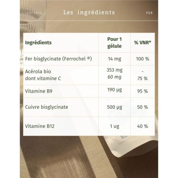 Fer Bisglycinate - 30 gélules