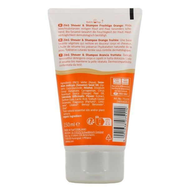 Shampoing Enfant Cheveux Normaux 2 en 1 Parfum Orange Fruitée - 150 ml