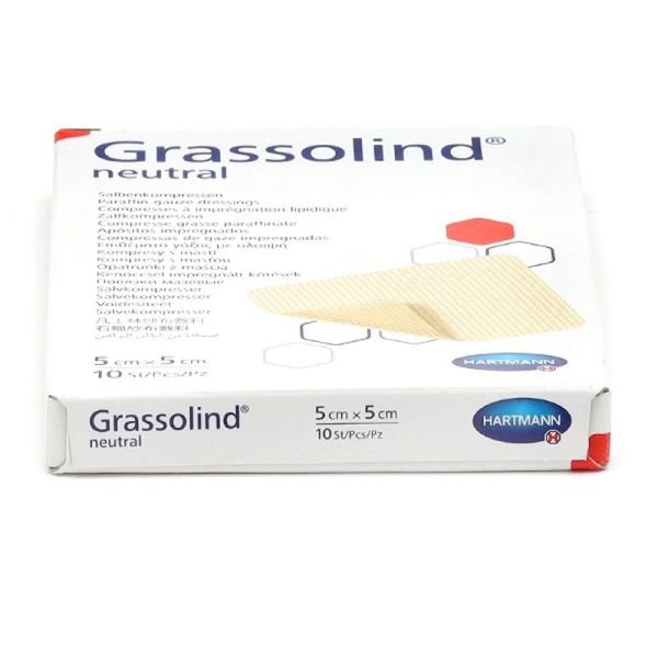 Grassolind Neutral - 5 cm x 5 cm - 10 compresses