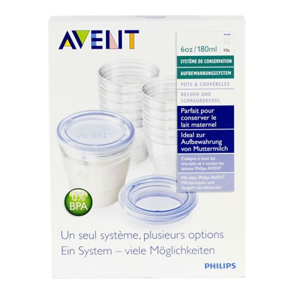 10 systèmes conservation lait pot 180ml