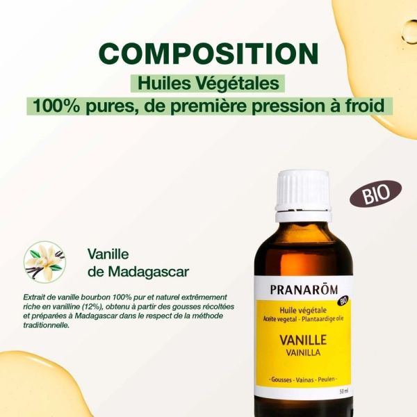 Huile Végétale de Vanille - Bio - 50 ml