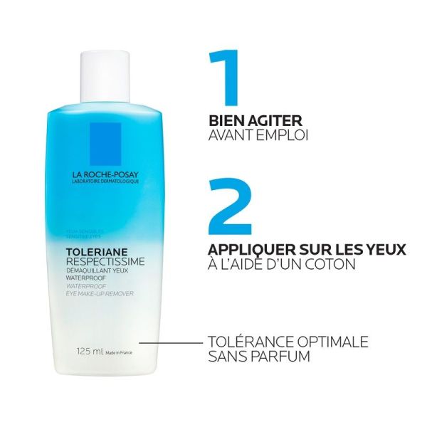 Respectissime Démaquillant Yeux Waterproof Toleriane - 2 x 125 ml