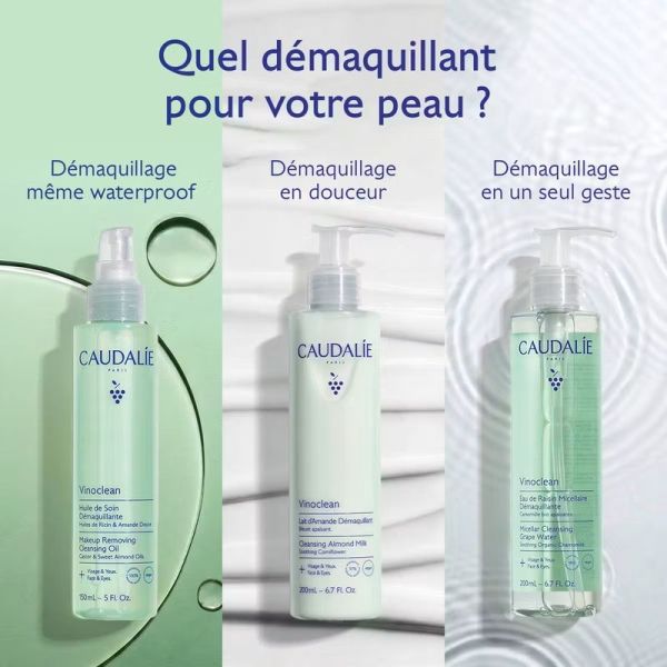 Lait d'Amande Démaquillant Vinoclean - 400 ml