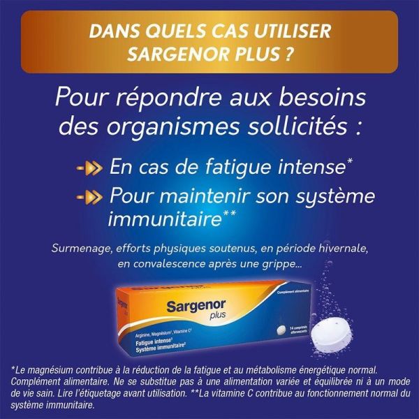 Sargenor Plus comprimes effervescents - 14 comprimes
