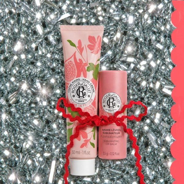 Coffret Noël Baume à Lèvres Sublimateur + Crème Mains Bienfaisante - Fleur de Figuier