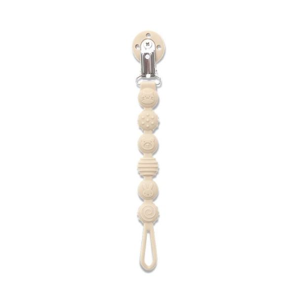Attache Sucette Silicone - Beige - 1 unité