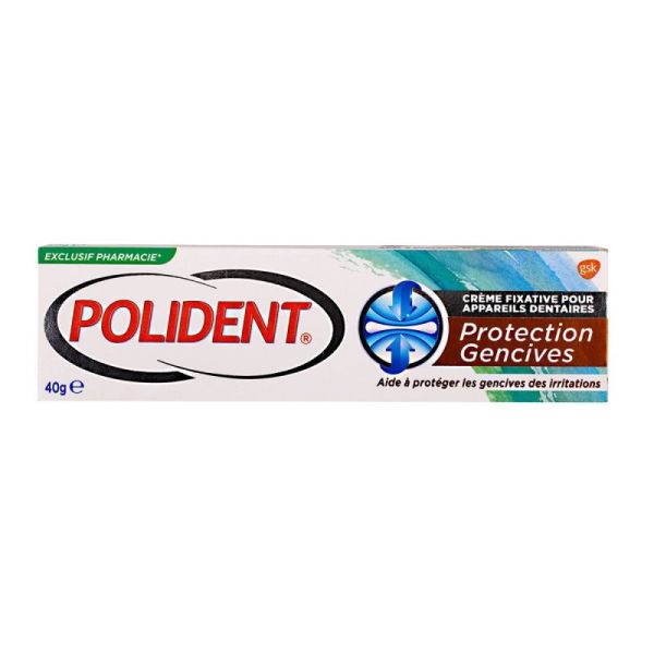 Polident Fixatif Protec Gencives Cr 40G
