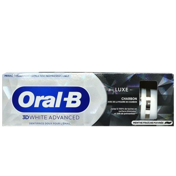 Oral-B Dent 3D White Luxe Charb 75Ml