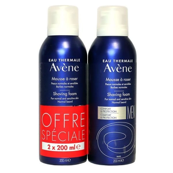 Avene Hom Mousse Ras Fl200Ml X2