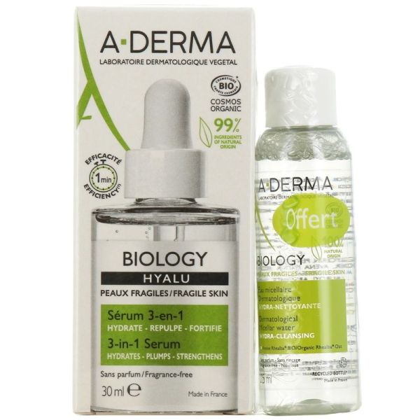 Biology Hyalu Sérum 3 en 1 - 30 ml + Eau Micellaire - 25 ml
