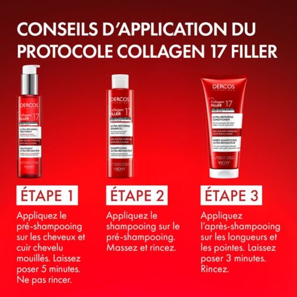 Après-Shampooing Ultra-Réparateur Collagen 17 Filler Dercos - 200 ml