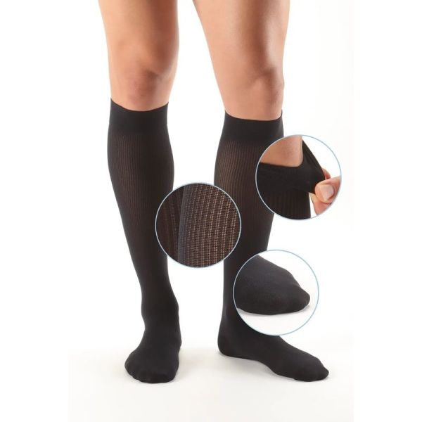 Venoflex Élégance Chaussettes de contention Classe 2 - Noir - Taille 3 Long